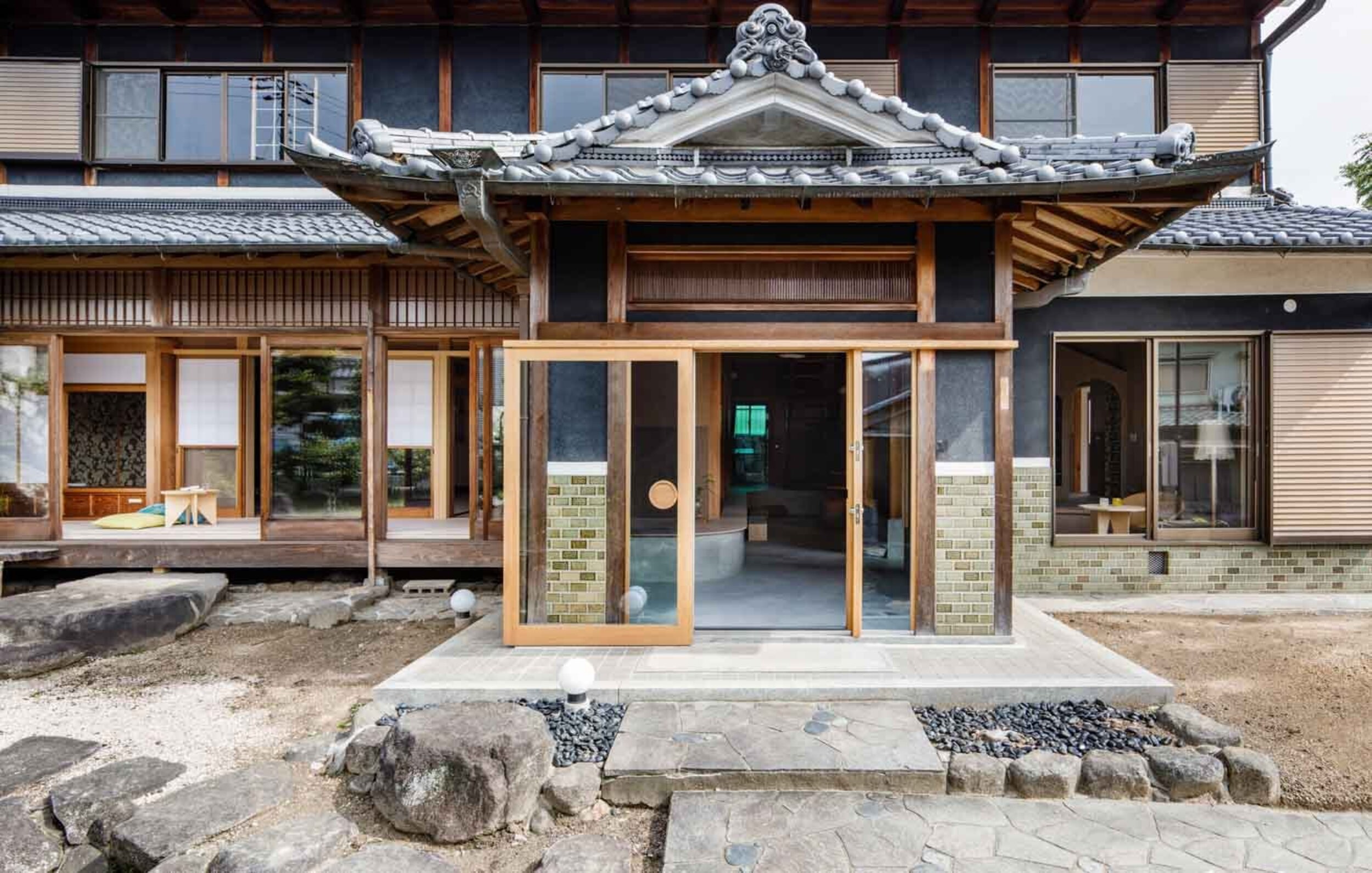T House entrance after renovation by FumiAso Architect & Associates