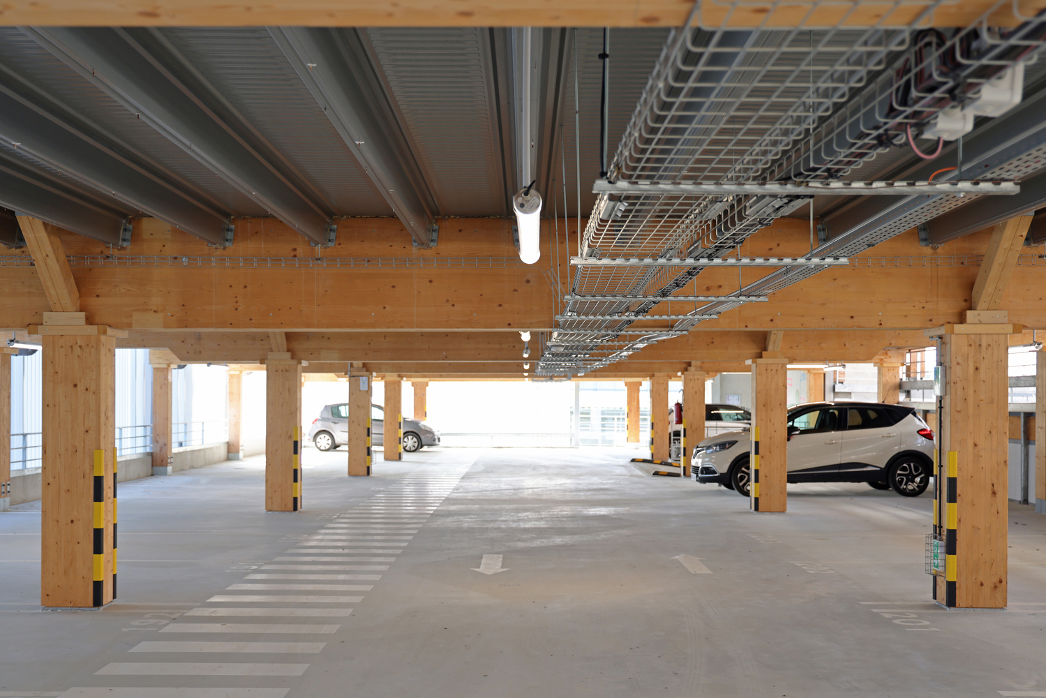 This parking building can accommodate 240 cars