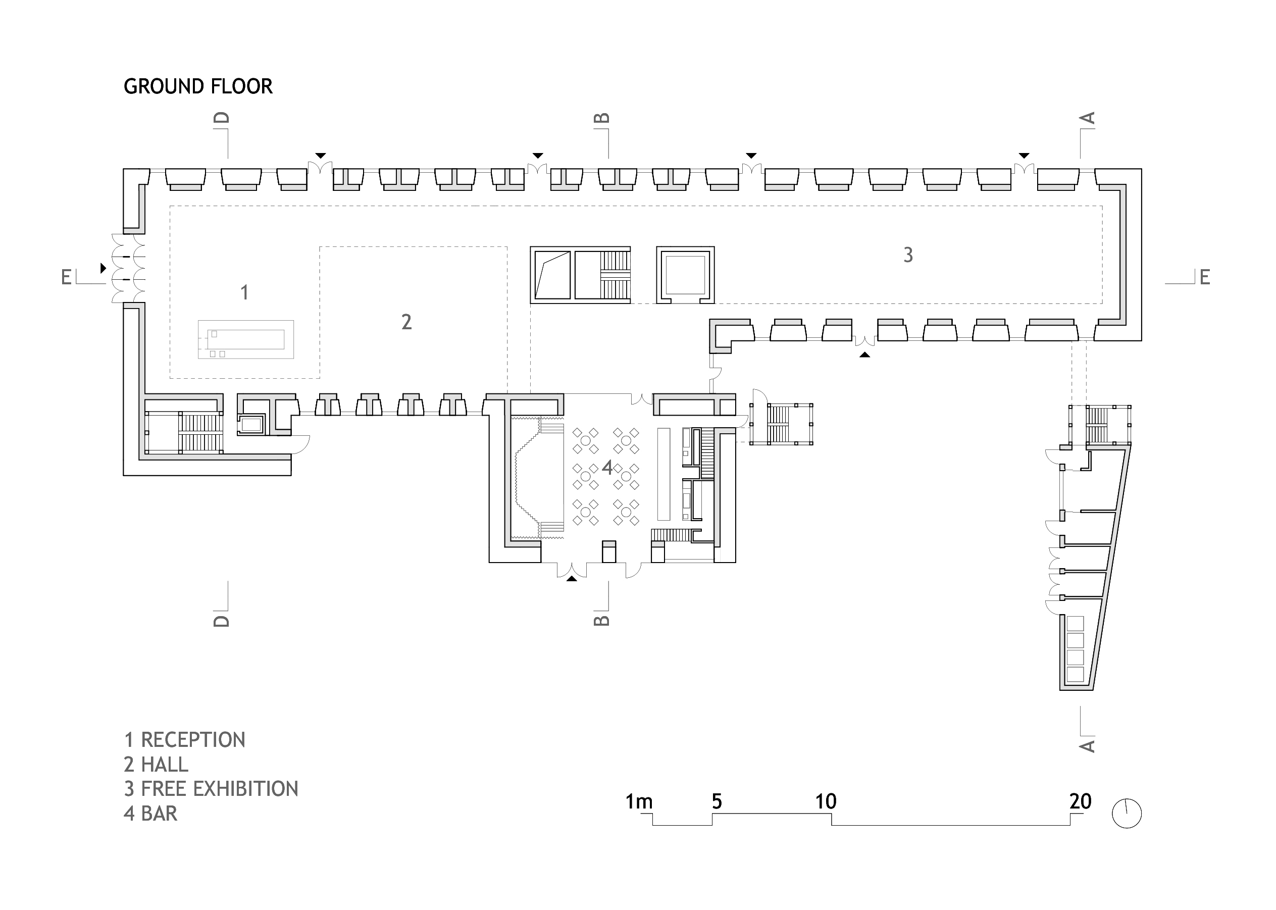 Ground floor plan of Cukrarna