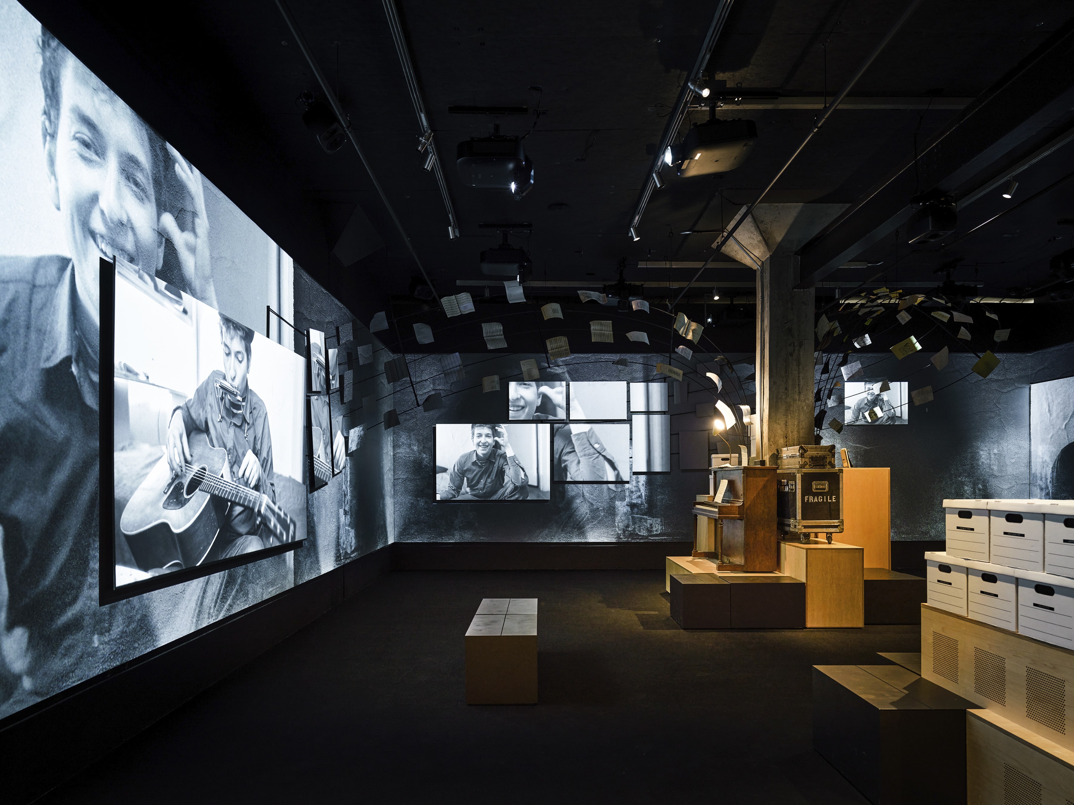 Projectors featuring Bob Dylan's career journey