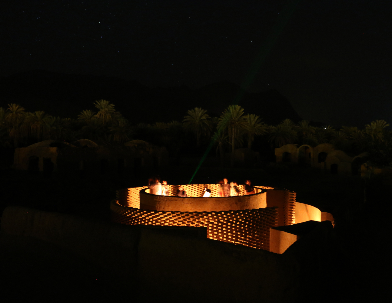 Observatory in the Desert at night