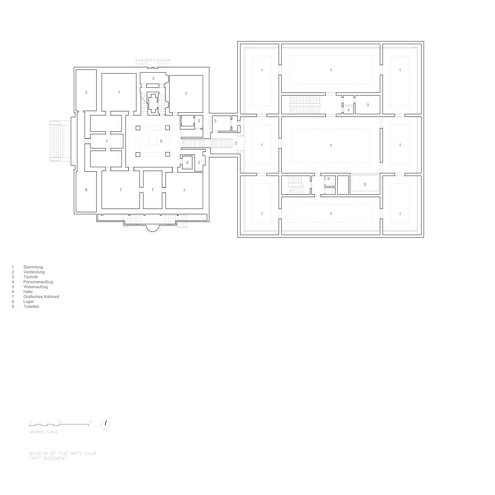 The first basement floor plan