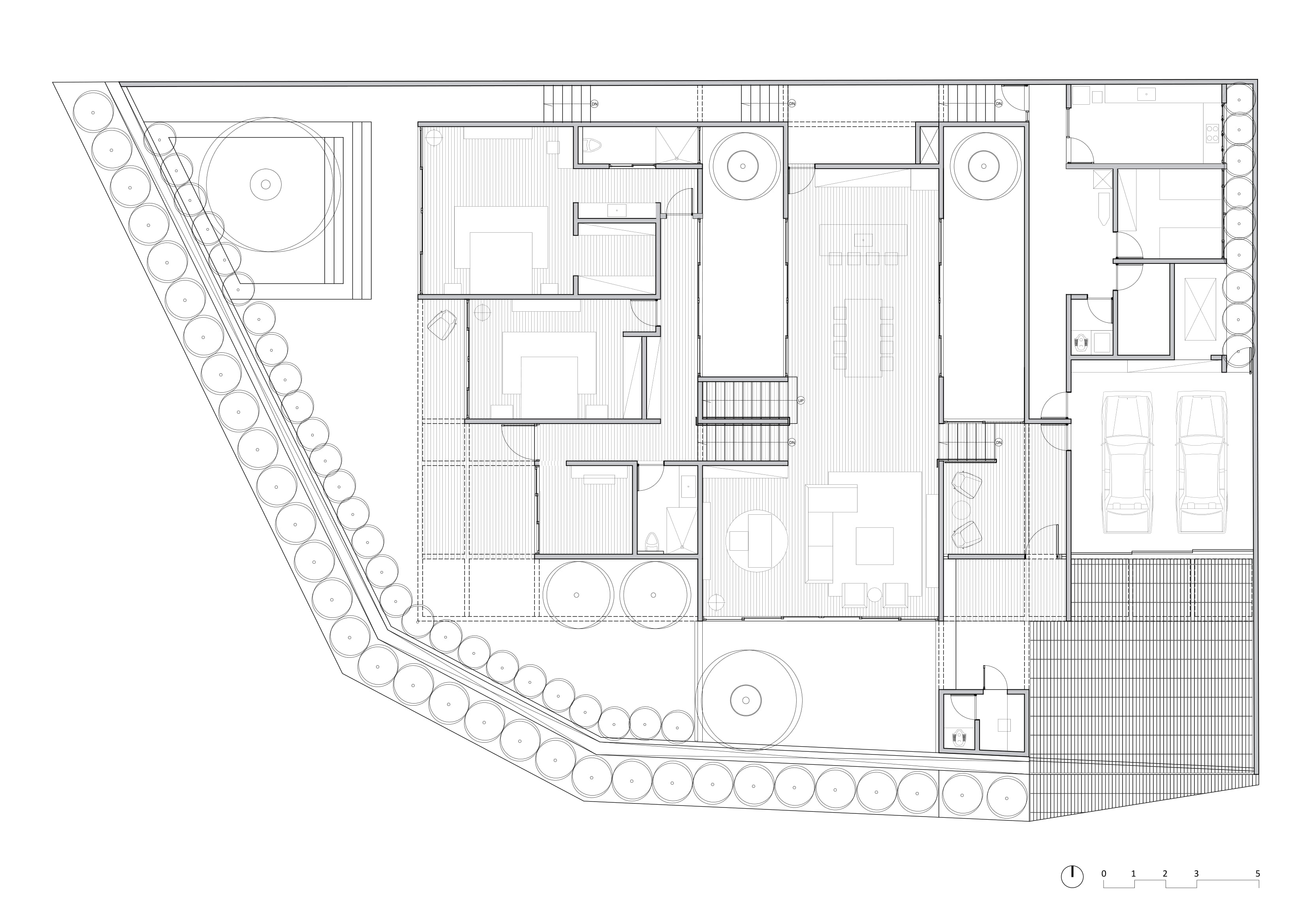 Cascading House ground floor plan