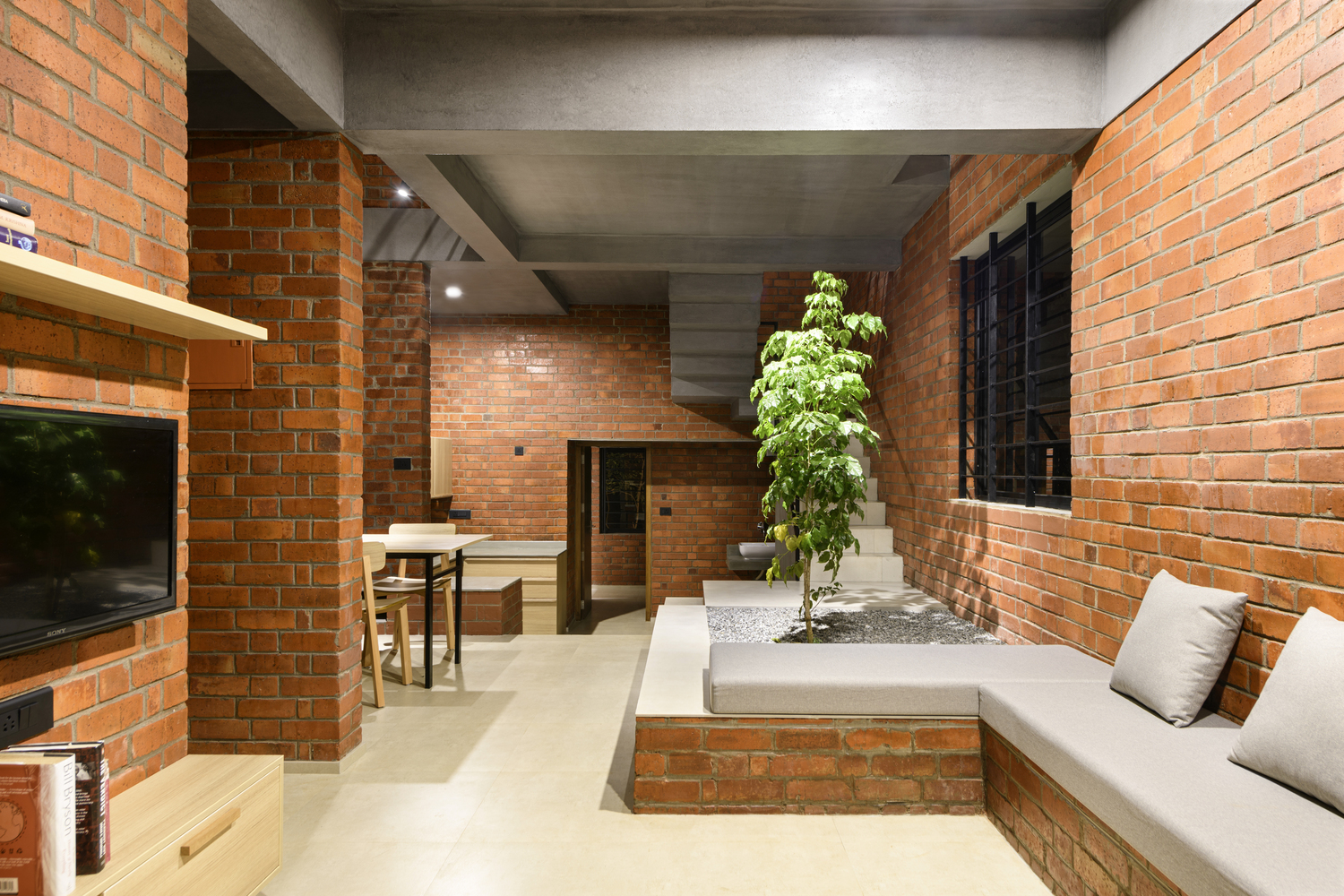 Srijit Srinivas Clever Solution in Using Limited Land To Become a Functional Brick House