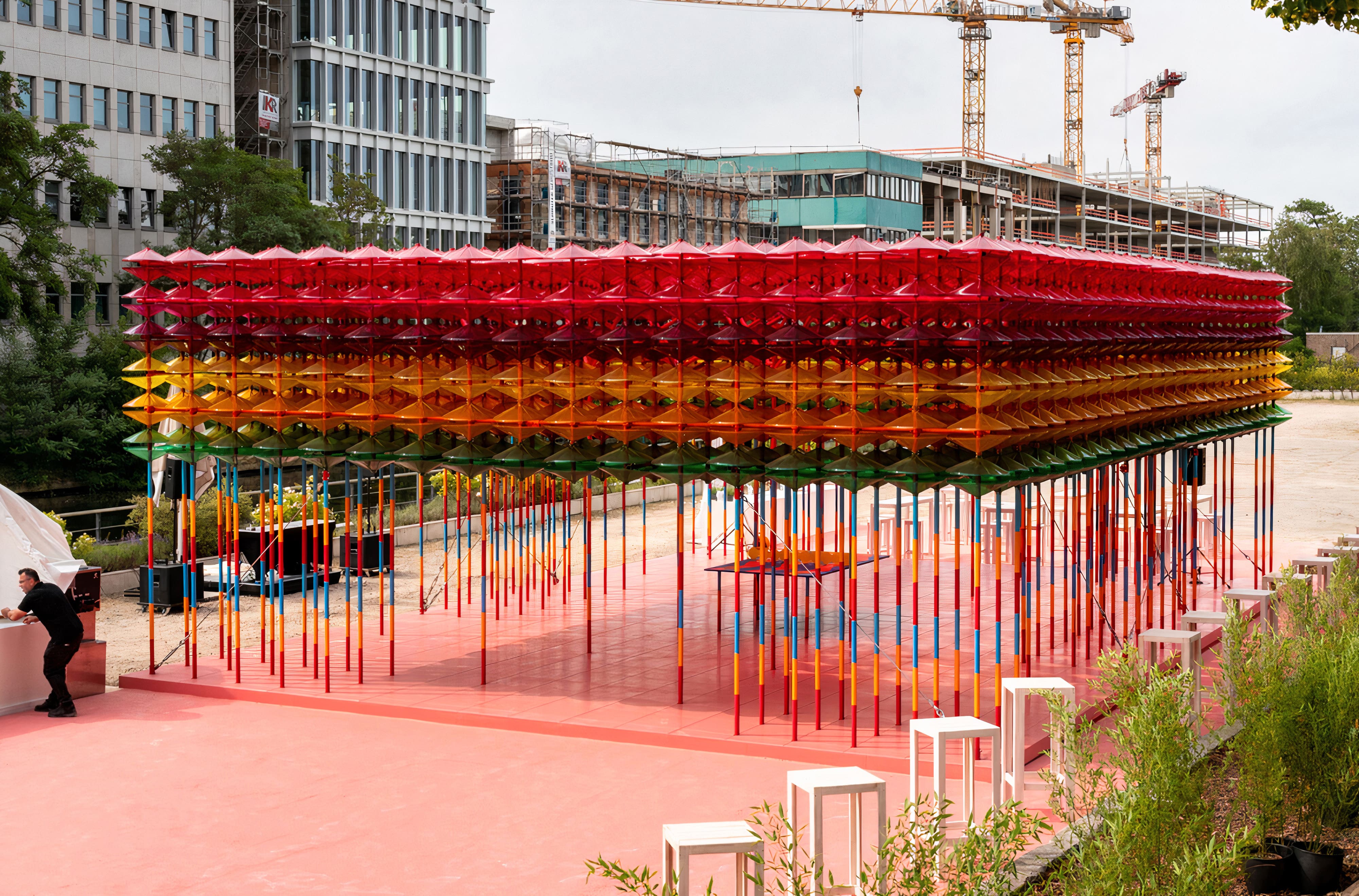 Filtered Rays: A Colorful-Transparent Pavilion by Yinka Ilori Open to Public Activities