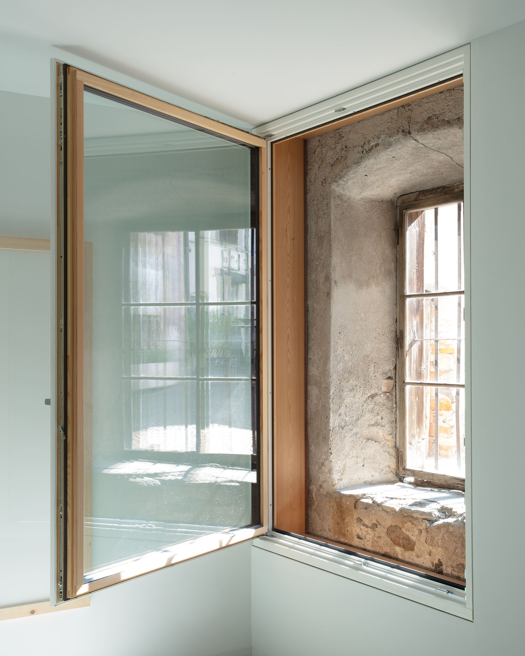 The window is one source of air circulation and light for the room