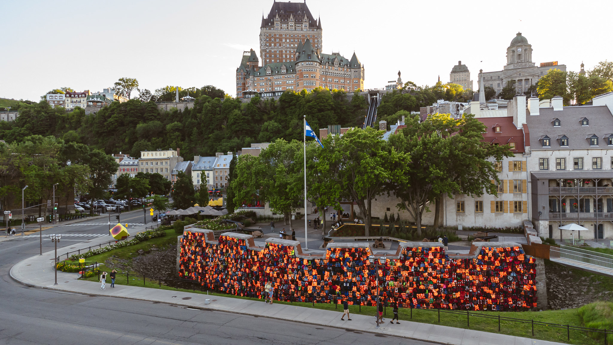 Ai Weiwei Envelops The Historic Royal Battery Fortress in Quebec with 2000 Syrian Refugee Buoys
