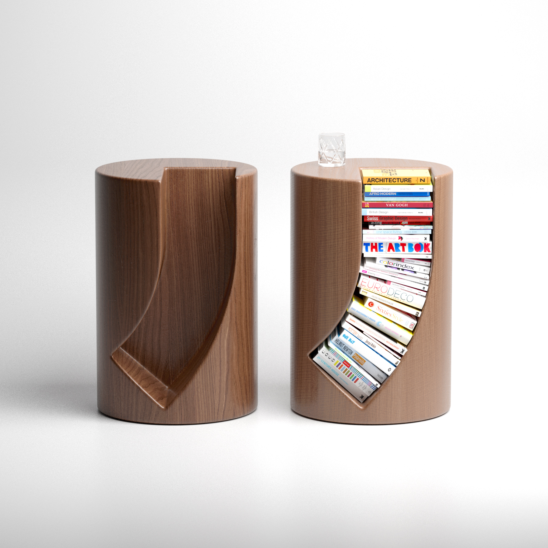 (Bookgroove - A functional Side Table by Deniz Aktay)