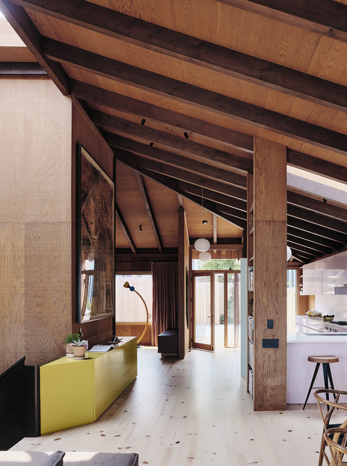 When Redwood Dominates 52-year-old Residential Interiors