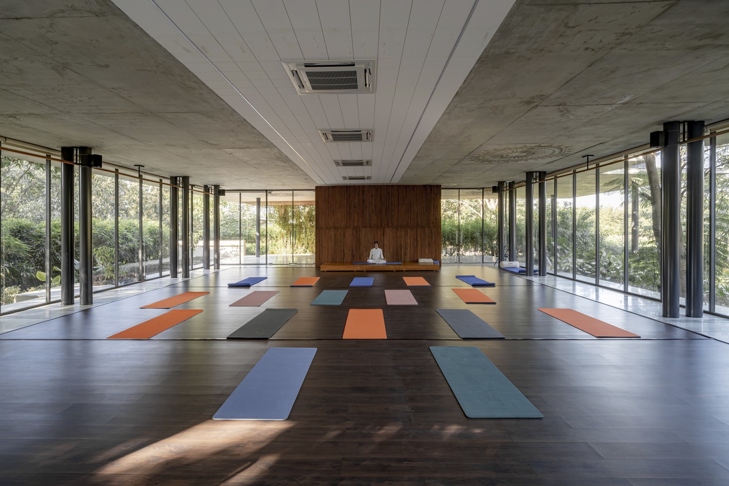Yoga room as one of the activities for self-relaxation