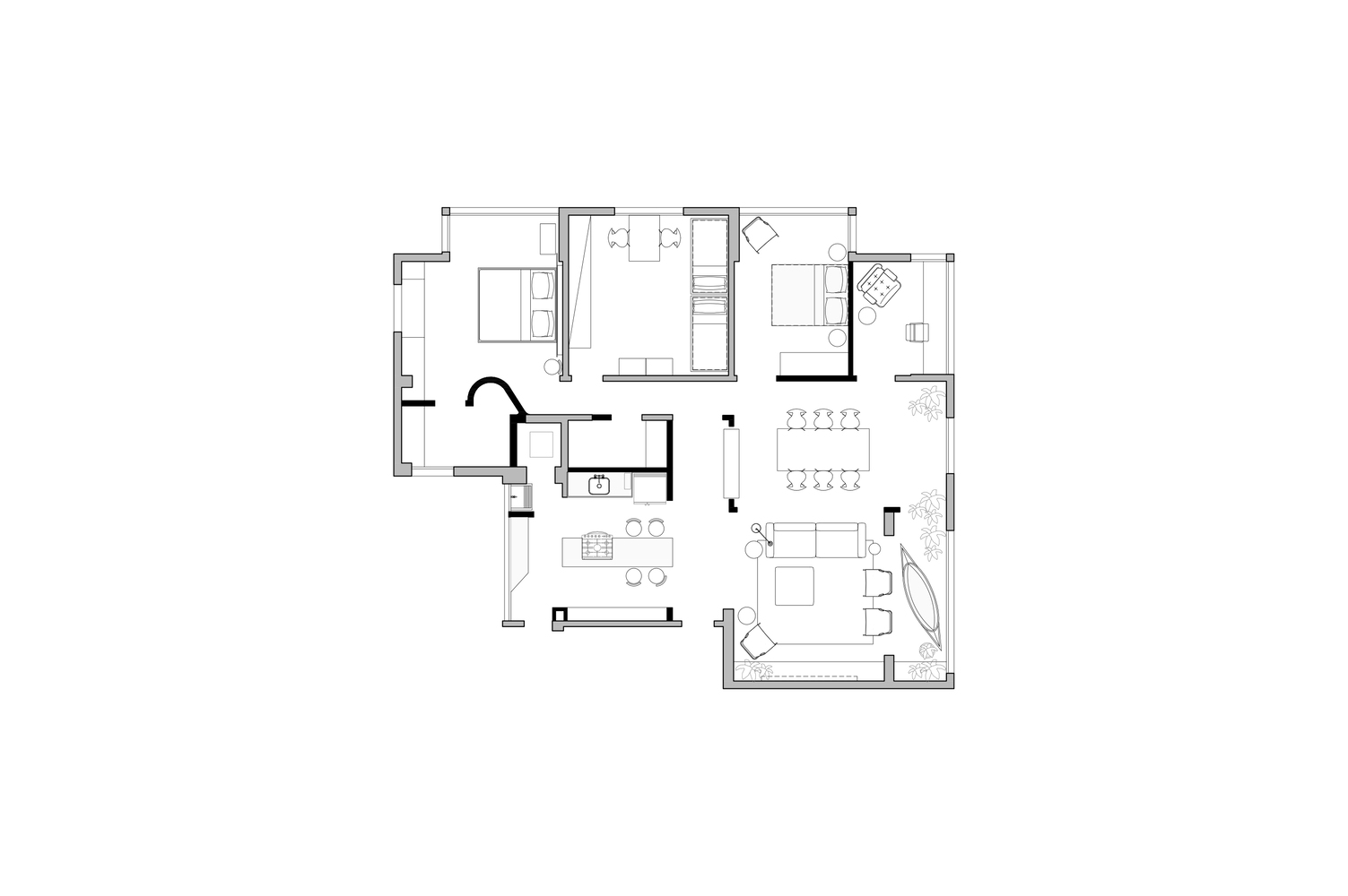 The Layout of General Artigas Apartment 