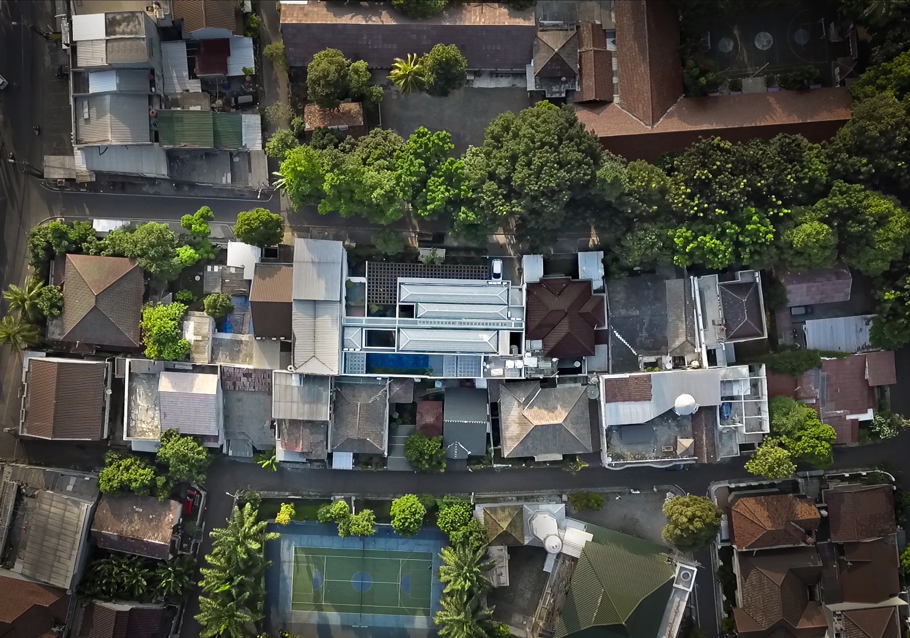 Top view of RifBagus House, Photo by Mario Wibowo