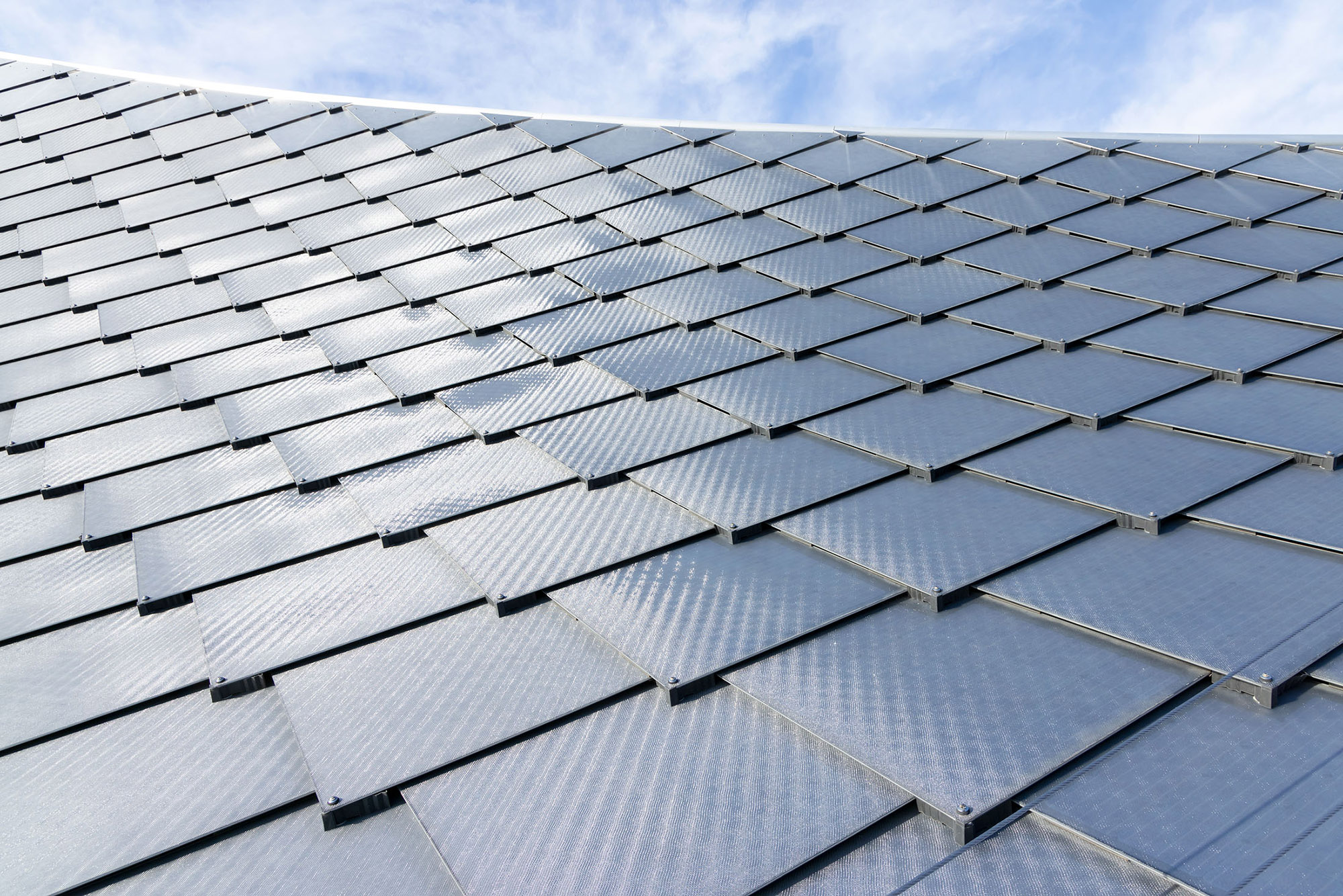 The first "dragon-scale" solar skin roof