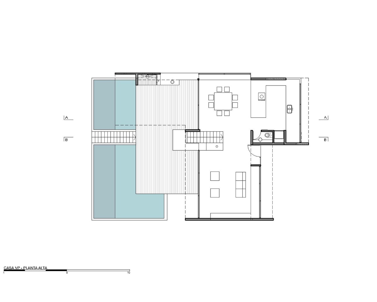 Top floor plan of VP House