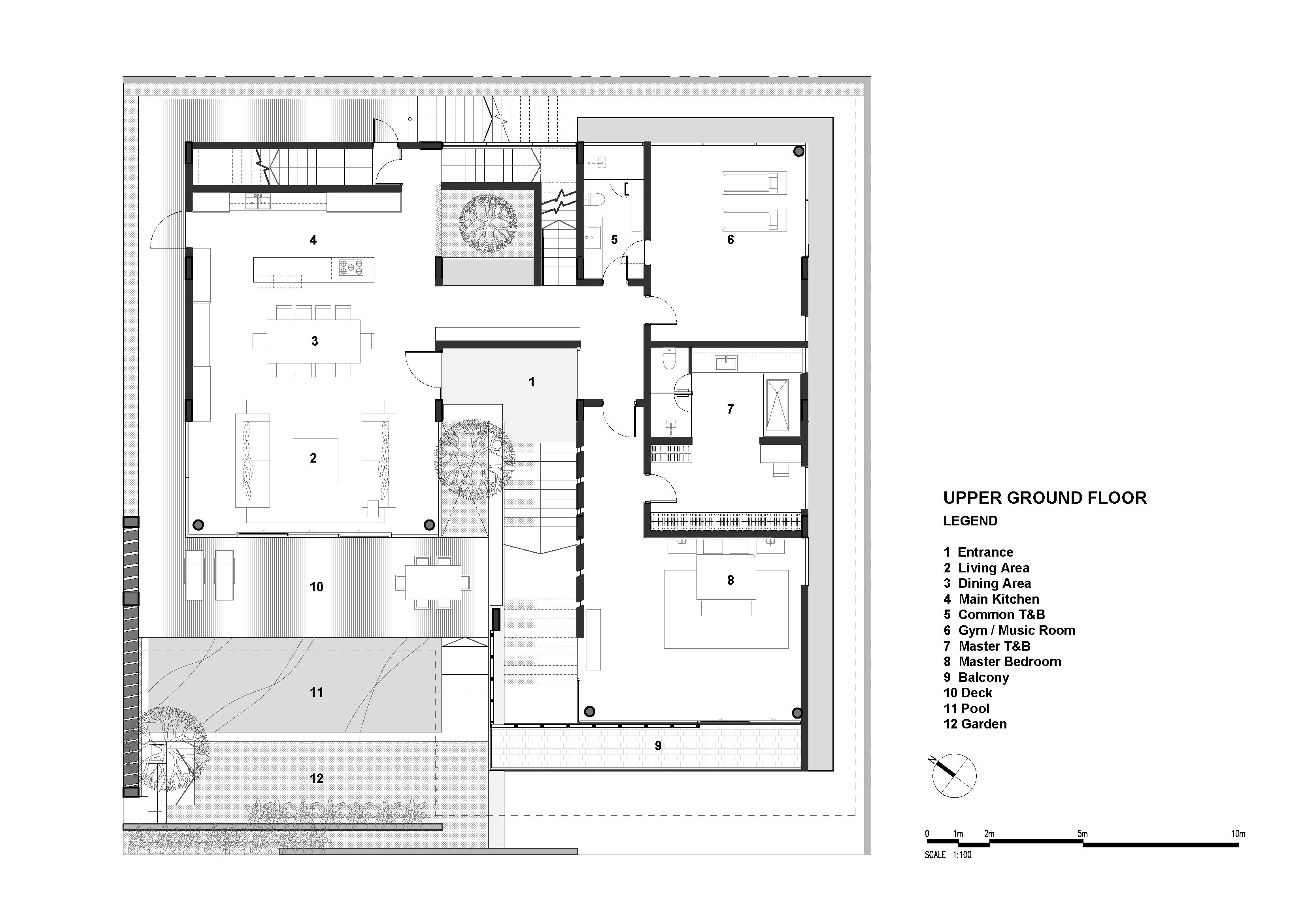 Upper Ground Floor Plan Screen House, Source by PXP Design Workshop