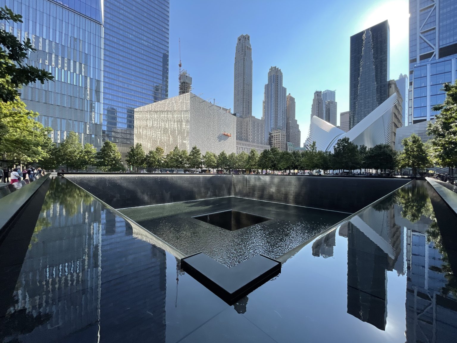 View of Perelman Performing Arts Center from 9/11 Memorial & Museum, Photo by Michael Young
