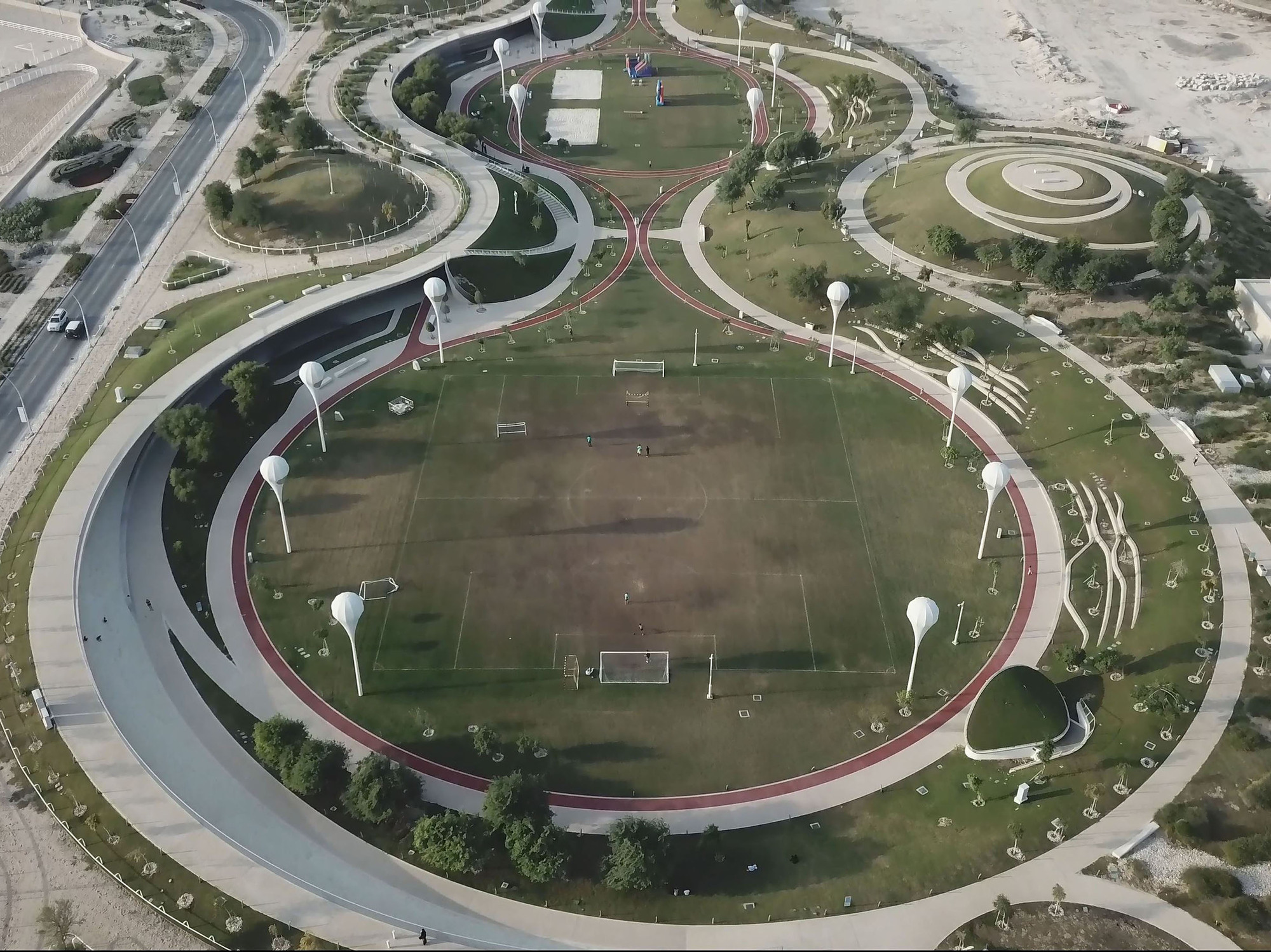 AECOM designed a 'green lung' called Oxygen Park for the Education City Campus in Doha