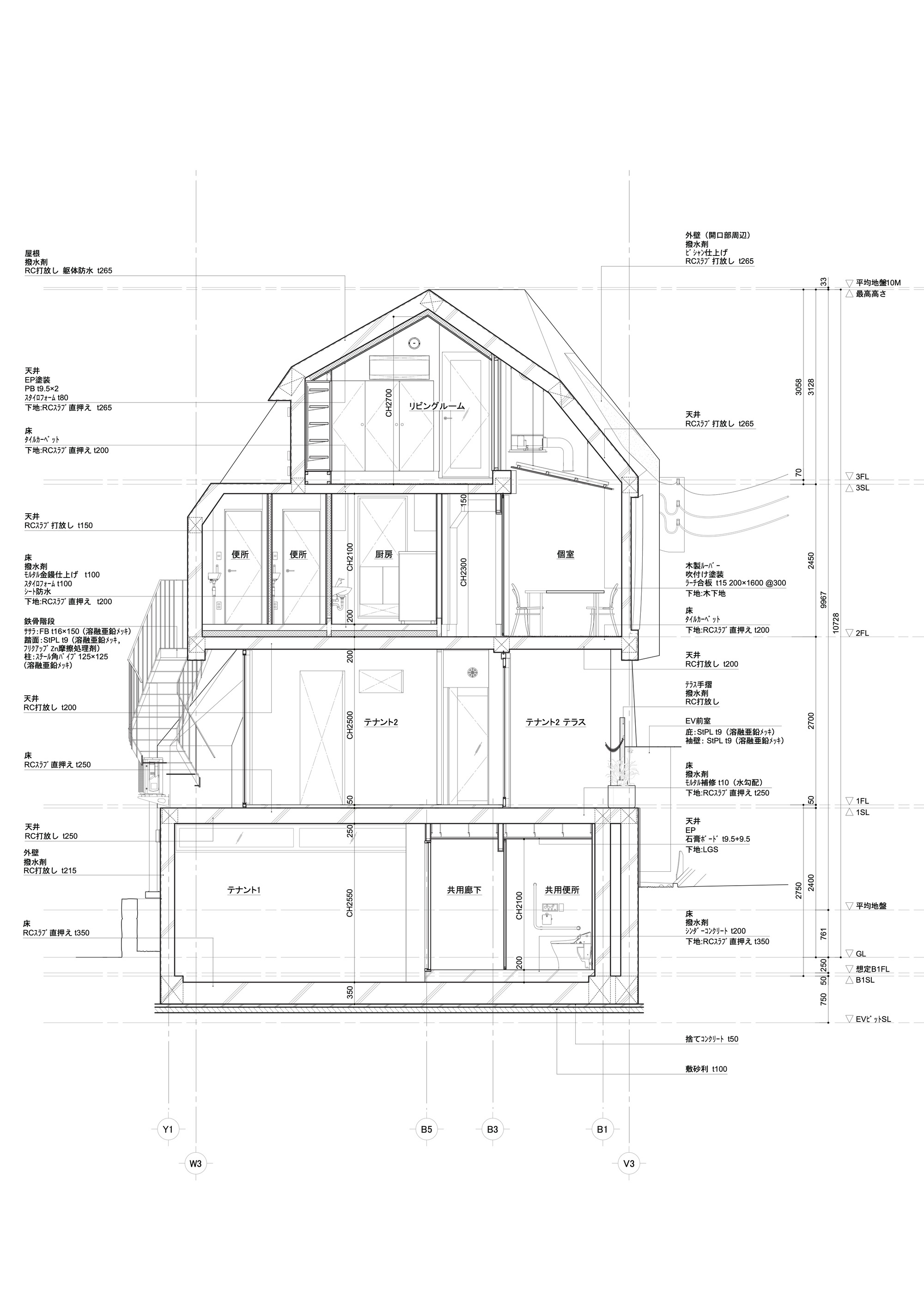 Plan of the restaurant building
